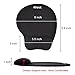 EBOOT Mouse Pad with Gel Wrist Pad Non-Slip Rubber Base, 9 Inches by 8 Inches, Black