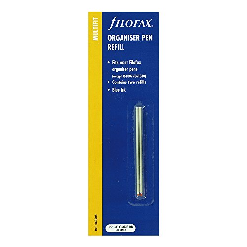Filofax Classic/Fashion/Cont/Barley Pen Refill Blue, 2 Refills (R060508)