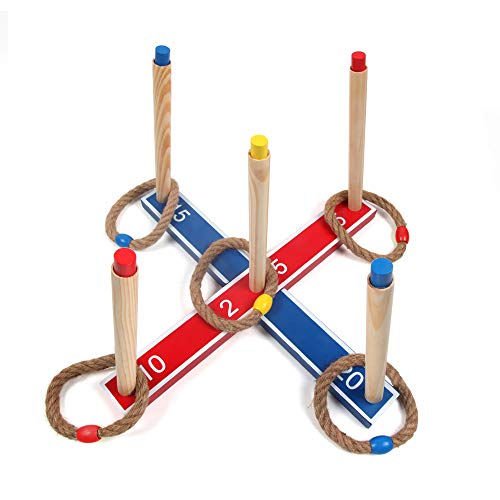 Mookis Classic Outdoor Ring Toss Games for Kids and Adults, Fun Famaily Party Games, Simple Yard Lawn Games, Birthday & Festival Gifts