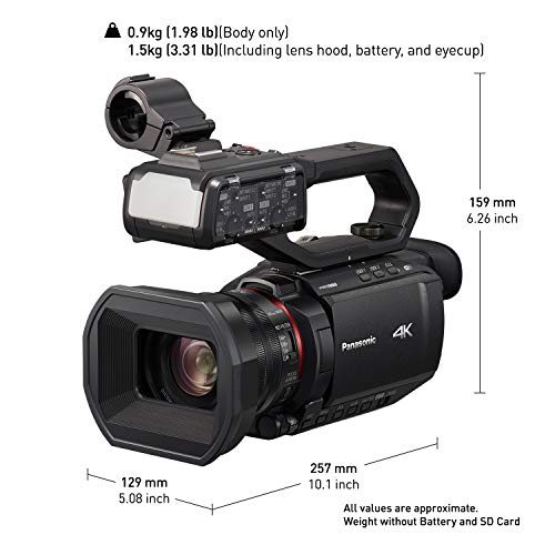 Panasonic X2000 4K Professional Camcorder with 24x Optical Zoom, WiFi