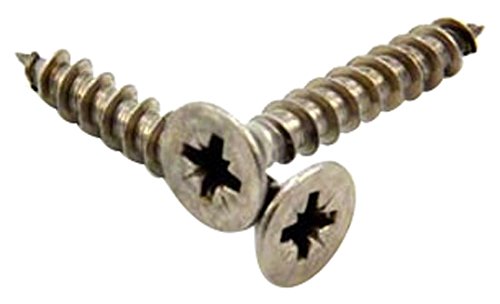 Stainless Steel Screws for Crafts, DIY, Construction, and Countersunk Magnets - 11mm dia head x 5.5mm dia thread x 38mm long - Pack of 100