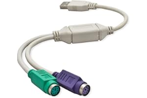 Pineeseatile 1 Pack USB to Dual Ps2 Keyboard Mouse Converter Adapter Cable for Laptop Pc Computer, PS/2 to USB Converter, Ada