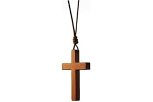 Walnut Cross Car Ornament - Car Dashboard/Pendant/Rearview Mirror Decoration, Exquisite Religious Cross Charm, Car Owner Gift