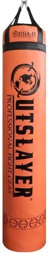 Muay Thai Punching Bag 6ft Orange (Unfilled) by Outslayer