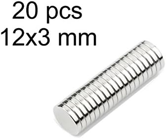 OT magnets. 12x3mm Round Cylinder Magnets Deep DIY personalized Multi-Use for Fridge door Whiteboard Magnetic map Magnetic Screen Door Bulletin boards Refrigerators 20 Pieces (1, 12x3)