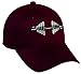 Burgandy Barbell Embroidered Baseball Cap (Burgundy)