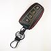 Coolbestda Leather Key Fob Remote Skin Cover Case Jacket Keyless Entry for SY5DMFNA04 Hyundai Santa Fe IX45 Genesis Equus Smart 4 Buttons Key