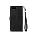iPhone 7 Plus Case - IZENGATE [Classic Series] Wallet Cover PU Leather Flip Folio with Stand (Black)