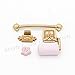 Odoria 1:12 Miniature 4PCS Dollhouse Bathroom Accessories Soap Dish Towel Bar Toilet Paper Holder