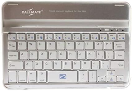 Gizmobitz Aluminum Shell Bluetooth Keyboard Snap On Case Stand for Apple iPad Mini (White)