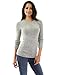 PattyBoutik Women Crewneck Raglan Cable Knit Sweater (Light Gray Small)