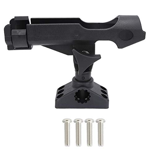 RiToEasysports Angelhalter ABS 360 Grad drehbar Verstellbarer Fischerbootrutenhalter für Kanu-Angelruten-Rutenhalter