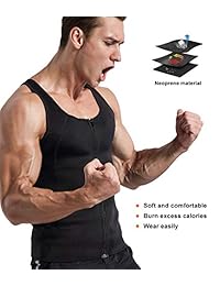 Novasoo - Chaleco de neopreno para entrenamiento de cintura, para pérdida de peso, sudoración con cremallera