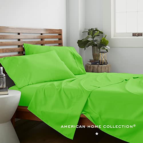American Home Collection Deluxe 4 Piece Bed Sheet Sets of Brushed