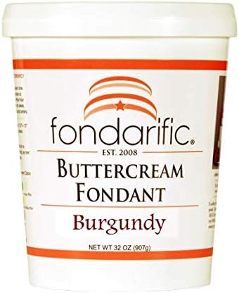 Fondarific Buttercream Burgundy Fondant, 2 Pound