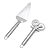 2 pcs Stainless Steel Pizza Wheel Cutter Shovel for Pizzas Steaks Ribs Fish Fillets Pastry and Ravioli Cake Steak (Set of 2)