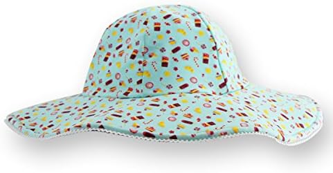 Little Girls and babies - Ice Cream -Reversible Wide Brimmed Sun Hat - Elly La Fripouille® (12-18 months)