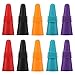 Wine Bottle Stopper (Set of 10), Silicone Reusable Wine and Beverage Bottle Stopper with Grip Top, Assorted Color.(Red, Blue, Orange, Purple, Black)