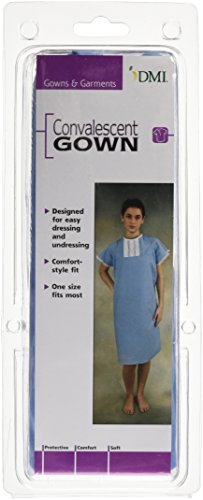 DMI Easy Access Unisex Patient Hospital Gown, Easy Care, Machine Wasable, Extra-Large, Blue - //medicalbooks.filipinodoctors.org