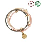 100% Natural Mosquito Repellent Bracelet/Band All Natural Essential Oil based Deet Free to Keep Insects and Bugs Away Maximum Protection and Style With a Sweet Atmosphere Smell.(Pink)