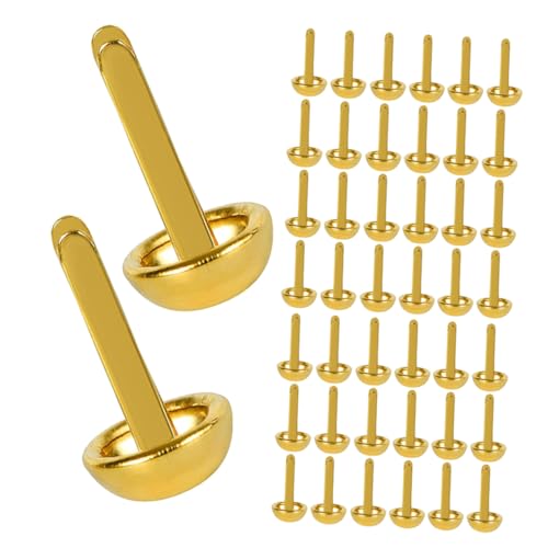 Homoyoyo 300pcs Round Brads Metal Nails Craft Paper Fasteners Iron Brads for DIY Projects School Art Supplies Protective Design for Paper Edges