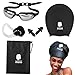 Happy Mane Large Extra Large XL Silicone Swim Cap for Braids and Dreadlocks - Dry Hair While Swimming and Long Hair, Extensions, and Curly Hair - Shower Cap for Women, Men, Kids