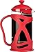 French Press Coffee & Loose Leaf Tea Maker, Red (8 Cup, 34 oz, 4 Mug), Heat-Resistant Glass, Bonus Filter, Spoon