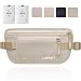 Travel Money Belt Hidden Waist Stash Wallet RFID Blocking Anti-Theft Passport Holder for Men Women, Cream