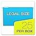 Pendaflex Recycled Hanging Folders, Legal Size, Assorted Colors, 1/5 Cut, 25/BX (81632)