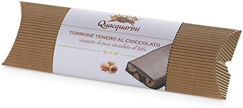 Quacquarini Soft Torrone with Hazelnut Covered with Milk Chocolate - 5.29 oz