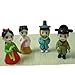 LU2000 Asian People Minifigures Small Size Micro Figurines Statue Korean Style [Autumn Series] for Micro Landscape Desk Home Decoration Little Statue Mini Sculptures Pack of 4