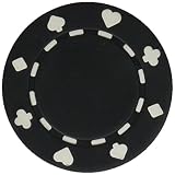 Brybelly Suited Poker Chips (50-Piece), Black, 11.5gm