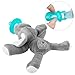 2-Pack Elephant Pacifiers Holder,STAR-FLY Lovely No Toxicity Removable Animals Infant Pacifiers with Plush Animal Toy Baby Newborn Pacifier Orthodontic Nipples.