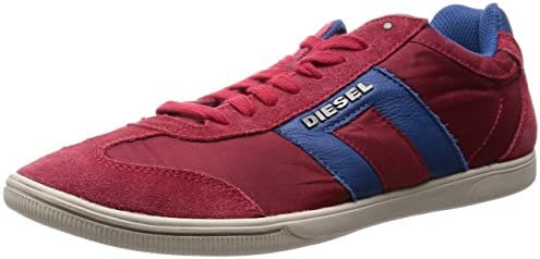 Diesel Vintagy Lounge Mens Red Suede Lace Up Sneakers Shoes 10