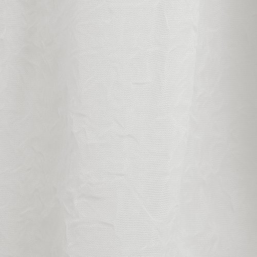 Lorraine Home Fashions Gypsy Shabby Chic Layered Ruffle Window Tier Pair, 60 by 24-Inch, White