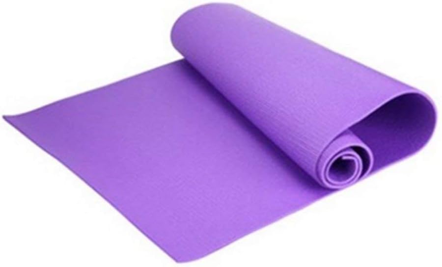 Queenaal 6mm Thick Non-Slip Yoga Mat Exercise Fitness Lose Weight 180cmX60cmX0.6cm purple