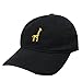 City Hunter C104 Giraffe Cotton Baseball Dad Caps 16 Colors (Black)