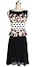 Babyonline Women's Chiffon Floral Print Fit and Flare Midi A Line Casual Dress, Small, black flower