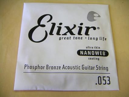 Amazon Co Jp 新品 弦 エリクサー 053 バラ弦 1本 コーティング ナノウェブ Elixir アコースティックギター弦 フォスファーブロンズ ワウンド弦 楽器