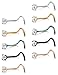 Jstyle 20G 10 Pcs Stainless Steel Nose Rings Studs Screw Piercing Body Jewelry 1.5mm