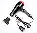 JINRI Hair Dryer 1875W Professional Negative Ionic Blow Dryer with 2 Speed and 3 Heat Settings Cool Shot Button Hair Dryer ,Black