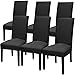 Fuloon 6 Pack Super Fit Stretch Removable Washable Short Dining Chair Protector Cover Seat Slipcover for Hotel, Dining Room, Ceremony, Banquet Wedding Party