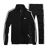 Real Spark Men's Athletic Full-Zip Jogger Sweat Suit Sports Sets Casual Tracksuit