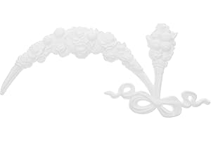 NIYANGLE Large White Ceiling Medallion for Chandeliers Unpainted Decorative Ceiling Light Medallion for Home