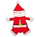 meihejia Small Dog Santa Costume with Hat Suit, Cat Christmas Costume Santa Claus Suit Xmas Costume - M