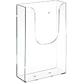 Sovoadur Brochure Holder Wall Mount, Clear Literature Holder, Transparent Acrylic, 4.3 x 1.6 x 6.5 inches