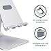 RAMPOW Aluminium Cell Phone Stand, (Silver) Charging Accessory Compatible Dock, Holder (Headphone Jack Supported) iPhone, iPad, Samsung Galaxy, Google Pixel and Android Smartphones