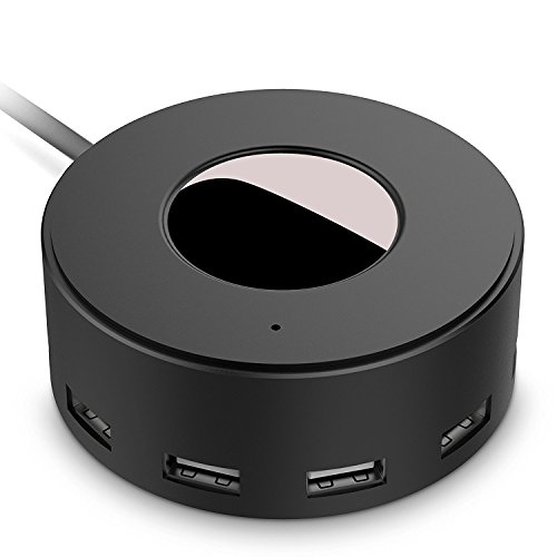 Click Here to See More Images USB Charger Desktop Charging Station - Seenda 6 Port USB Wall Charger with Smart Identification - Black