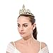 DcZeRong Women Birthday Queen Tiara Crown Prom Crown Gold Pageant Tiaras Gold Rhinestone Tiaras Gold Prom Tiaras Bridal Wedding Crowns Tiara