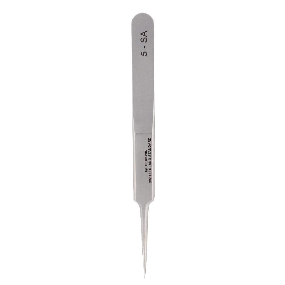 Betued Stainless Steel Tweezer, Watch Repair Tool, Antimagnetic, Acid-Proof, HRC40 Hardness Tip, #1, 110mm